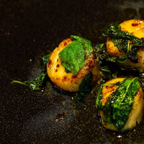 Scallops with sage